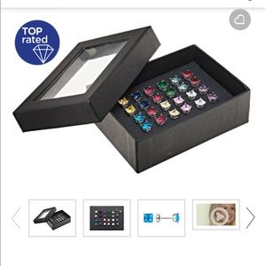 12 sets of 19.40ctw gemstone simulants earrings